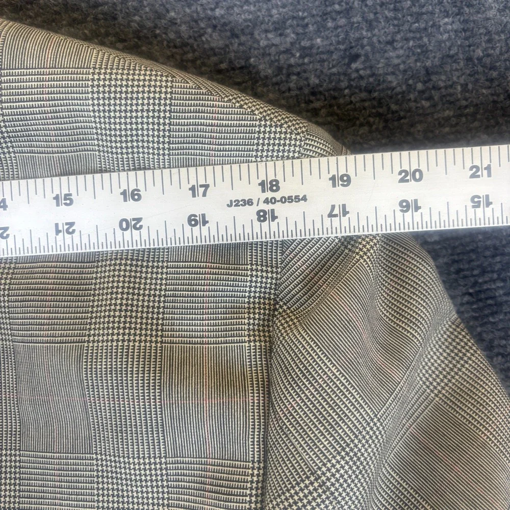 Brooks Brothers Lands' End Blazer Suit Set Mens 40R/34 Gray Glen Plaid Wool